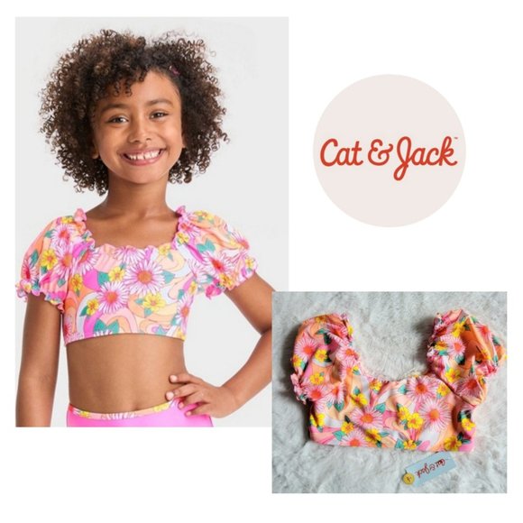 Cat & Jack Other - Cat & Jack, Girls' Bralette Bikini Top, 3KIDP-BJ